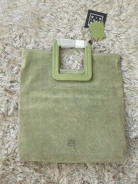 TMRW Studio Max Suede Clutch Jade Green